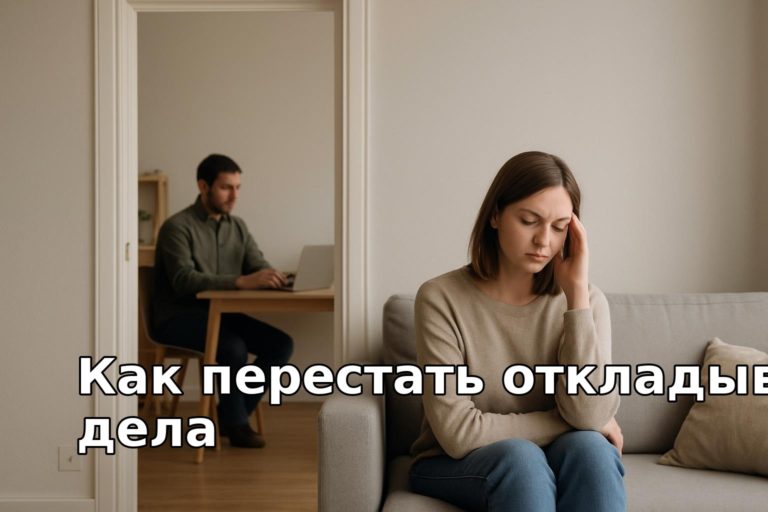 Как перестать откладывать дела: не сила воли, а управление тревогой и нагрузкой