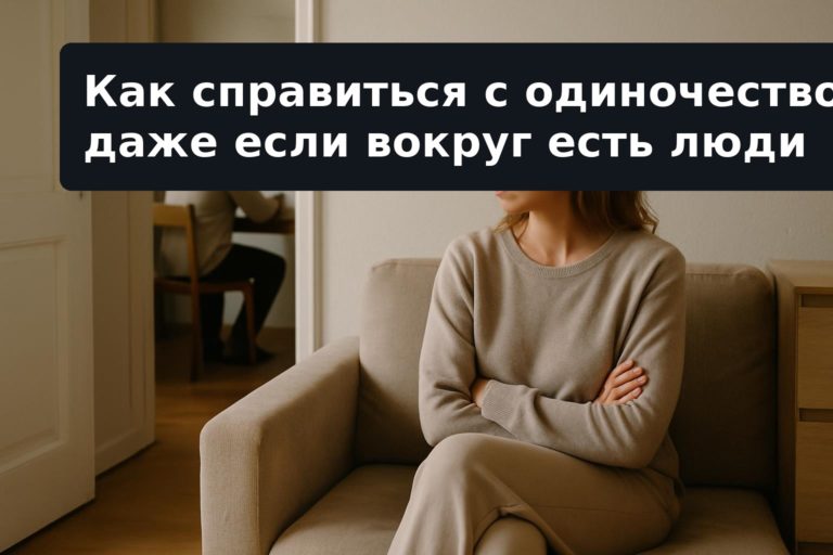 Как справиться с одиночеством, даже если вокруг есть люди