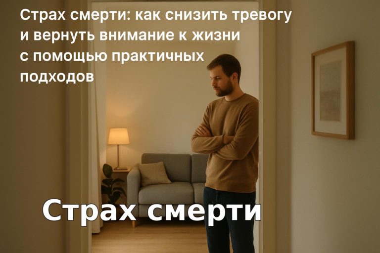 Страх смерти: как снизить тревогу и вернуть внимание к жизни с помощью практичных подходов
