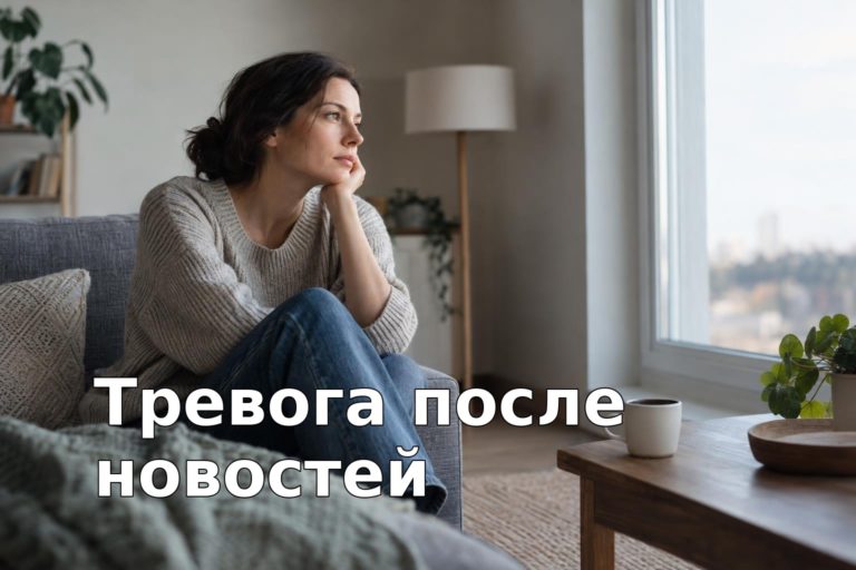 Тревога после новостей: как вернуть чувство опоры и снизить напряжённость